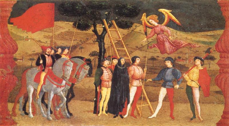 UCCELLO, Paolo Miracle of the Desecrated Host (Scene 4) aet France oil painting art